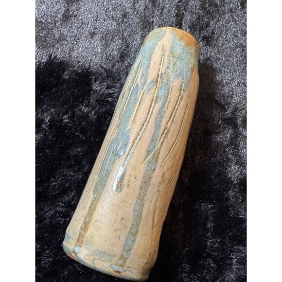 Handcrafted Studio Pottery Ceramic Vase With Earthy Tones & Textured Finish - Picture 2 of 5